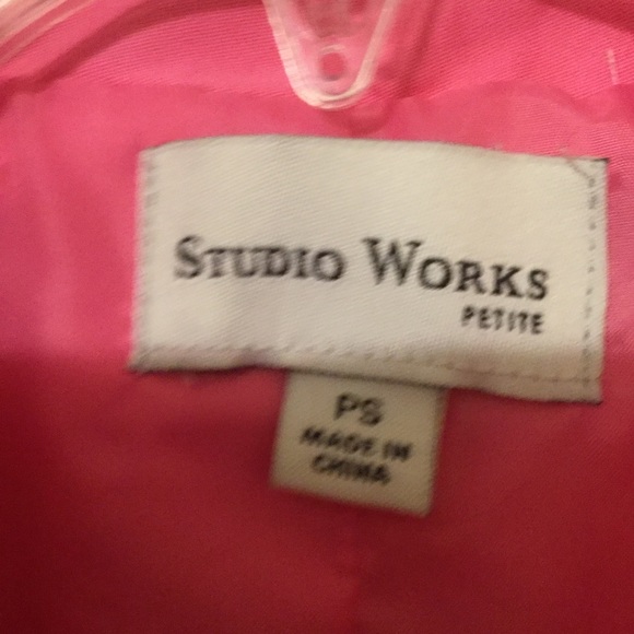 Pink Studio Works zip up jacket lined Small petite - Picture 2 of 8